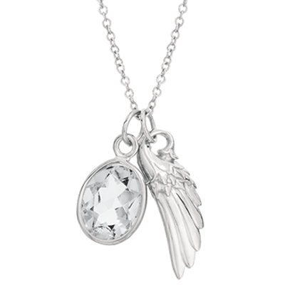 Angel Gemstone Pendant Necklaces