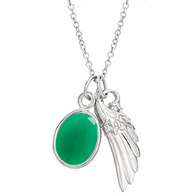 Angel Gemstone Pendant Necklaces