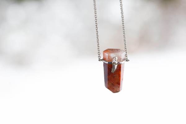 Angel Phantom Quartz Pendant Necklace