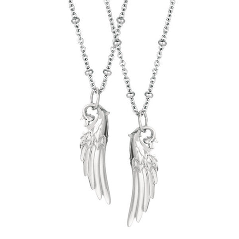 You+Me Angel Wing Necklace Set